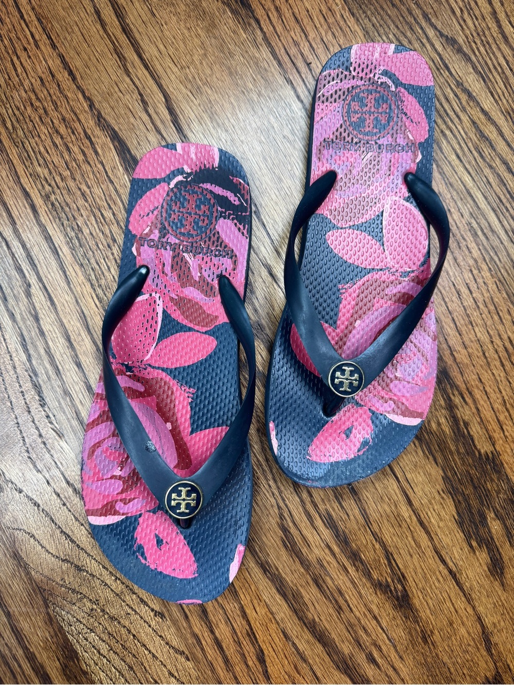 Tory Burch Rubber Beach Fit Flops Floral Women’s 9